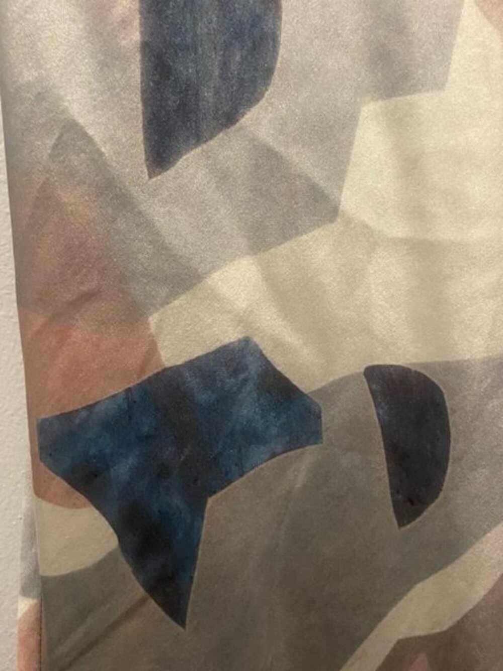 Go by GoSilk 100% Silk Skirt XS Abstract Print High Low Bias Slip Midi Maxi Y2K - Picture 3 of 6